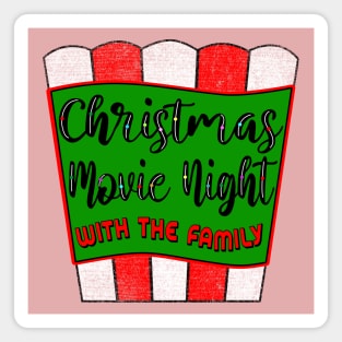 Christmas Movie Night with the Family Magnet